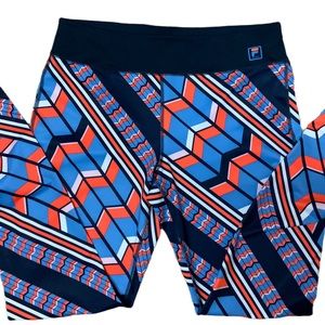 FILA yoga pants size large. Colorful and comfortable. Use for jogging, or lounge